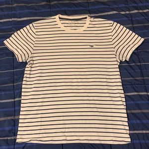 Hollister, Size Medium, White with blue stripes